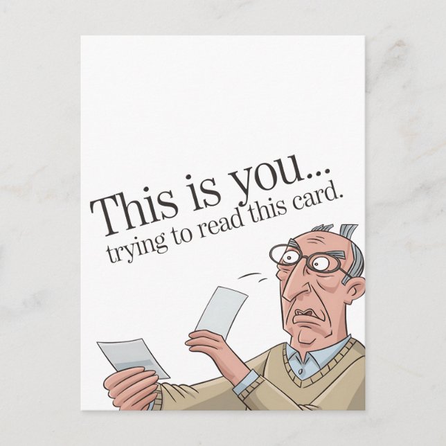 Postale C'Est Toi Qui Essaies De Lire Cette Carte Drôle Pa (Devant)