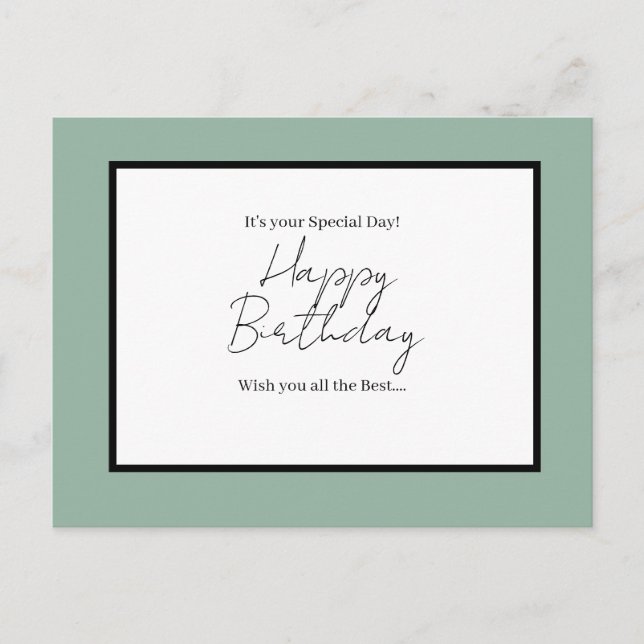 Postale C'est ton jour spécial – Carte d'anniversaire (Devant)
