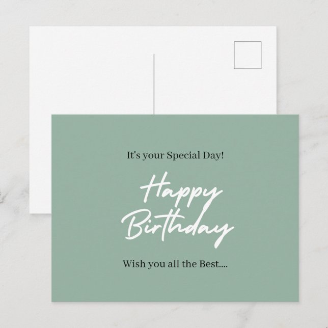 Postale C'est ton jour spécial – Carte d'anniversaire (Devant / Derrière)