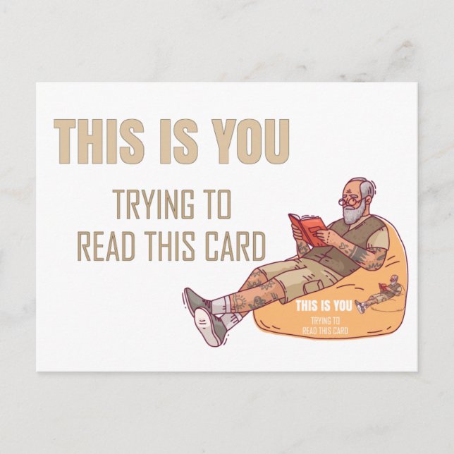 Postale C'est vous qui lisez cette carte Fête des pères (Devant)
