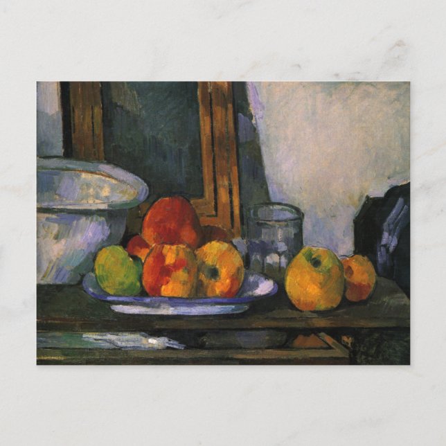 Postale Cezanne - Vie continue avec carte à tiroirs ouvert (Devant)