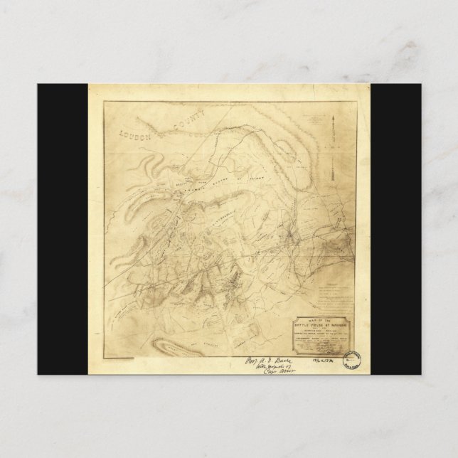 Postale Champs de bataille de Manassas Carte 21 juillet 18 (Devant)