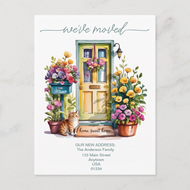 Postale Changement d'adresse Carte Faire-part plate (Devant)