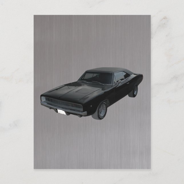 Postale Chargeur de 1968 à dodge en acier brossé par carte (Devant)
