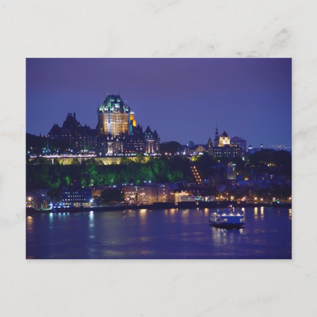 Postale Château Frontenac nuit du Château Québec Carte pos (Devant)