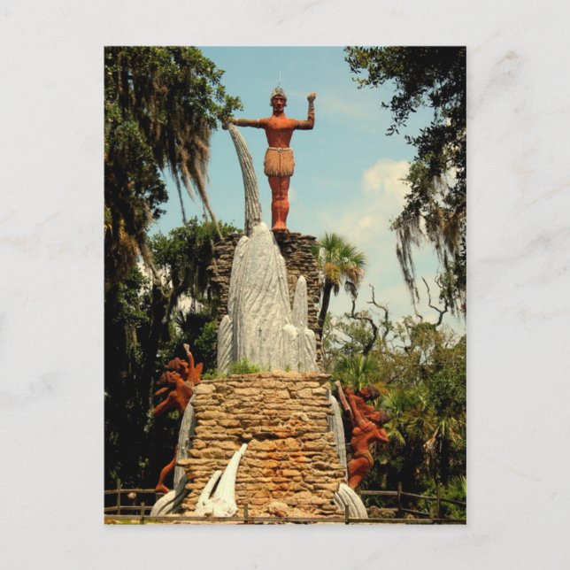 Postale Chef Tomokie Statue, Tomoka State Park Carte posta (Devant)