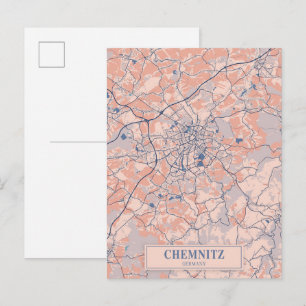 Postale Chemnitz Allemagne Carte de voyage de ville venteu