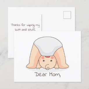 Postale Cher Maman ... Carte drôle de Fête des Mères