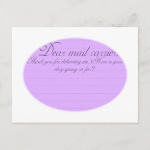 Postale Cher transporteur de courrier drôle merci carte po