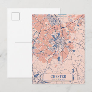 Postale Chester Royaume-Uni Carte de la ville venteuse Voy