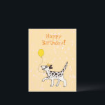 Postale Chien dalmate souhaite un joyeux carte de remercie<br><div class="desc">Dalmatie spoty doggy vous souhaite un joyeux anniversaire</div>