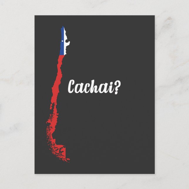 Postale Chili Cachai Amérique du Sud Carte Drapeau chilien (Devant)