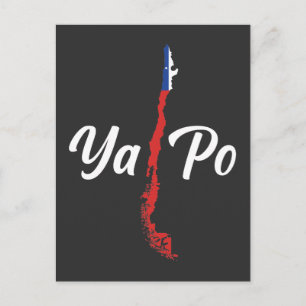 Postale Chili Ya Po Amérique du Sud Carte Drapeau chilien