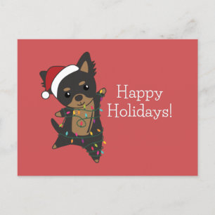 Postale Chiwawa Noël Chien Animaux d'hiver Chiens Carte po