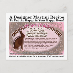 Postale Chocolat Lapin de Pâques - Carte de Recette Tini M