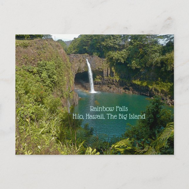 POSTALE CHUTES DE PLANCHE, HILO, HAWAII, GRANDE ÎLE CARTE  (Devant)