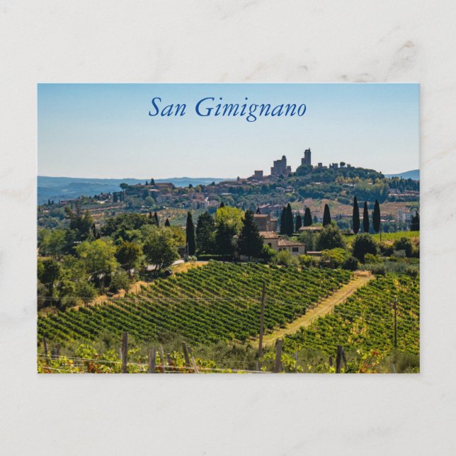 Postale Ciel de San Gimignano,Toscane, Italie Carte Postal (Devant)