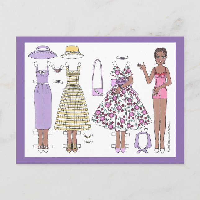 Postale Cinquante ans fabuleux : Alicia Papier carte posta (Devant)