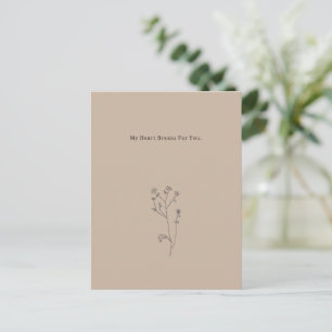 Postale Citation de carte de deuil Mon cœur se brise pour 