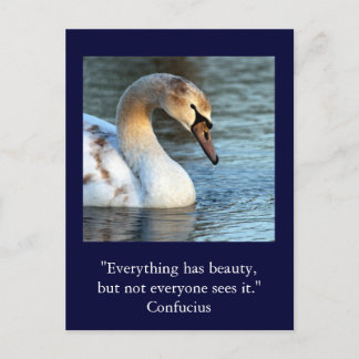 Postale Citation de carte Inspiration Confucius Beauté 1