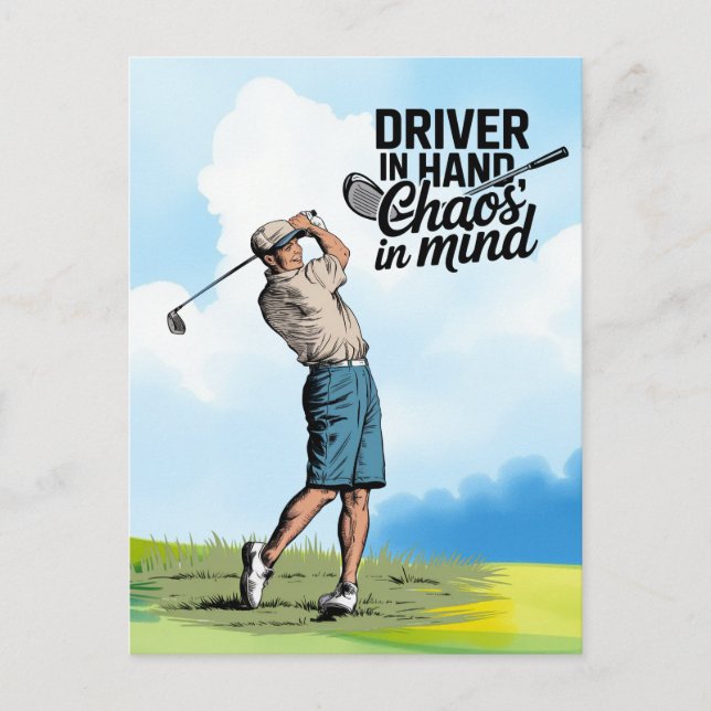 Postale Citations drôles de golf pour la carte de vœux de  (Devant)