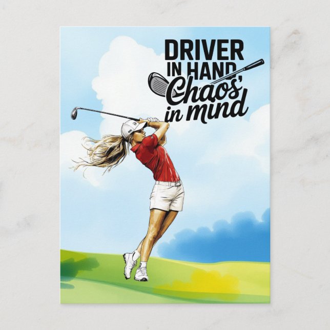 Postale Citations drôles de golf pour la carte de vœux d'u (Devant)