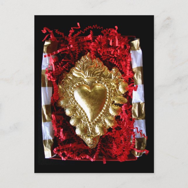 Postale Coeur flamboyant — carte pour notes (Devant)