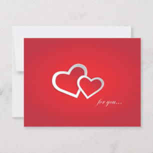 Postale Coeurs rouges romantiques : Pour vous carte postal