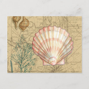 Postale Collage de la carte côtière