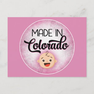 Postale Colorado Baby Funny Pink Nouvelle Fille Carte Post