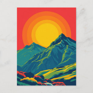 Postale Comeragh Mountains Irlande Retro Travel Carte post