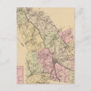 Postale Comté d'Androscoggin, Maine Carte