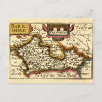 Comté de Barkshire Berkshire Angleterre carte anti