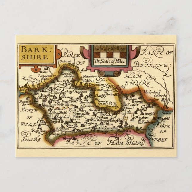 Postale Comté de Barkshire Berkshire Angleterre carte anti (Devant)
