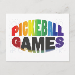 Postale Conception de carte d'annonce de pickleball noir e