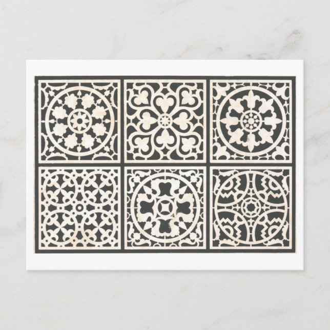 Postale Conception vintage pour Carreaux Mosaic Carte post (Devant)
