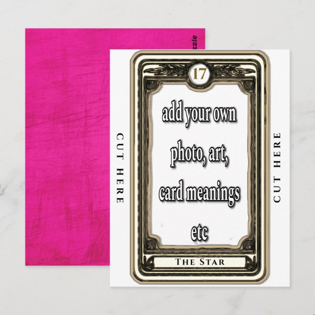 Postale Concevoir La Carte Star Tarot (Devant / Derrière)