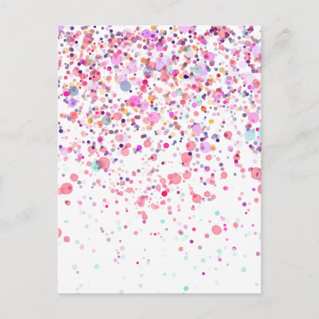 Postale Confettis Colorés Carte Vierge Personnalisable pou (Devant)
