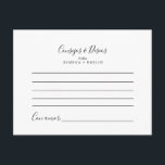 Postale Consejos y Deseos - Carte de conseil Mariage<br><div class="desc">Cette carte conseil mariage consejo y deseos est parfaite pour un mariage espagnol moderne. Le design. Ces cartes sont parfaites pour un mariage, une douche nuptiale, un baby shower, une fête de remise de diplômes et plus encore. Personnalisez les cartes avec les noms de la mariée et du marié, des...</div>