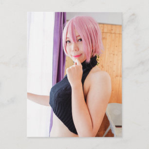 Postale Cosplay Anime Jolie Beauté Asiatique Photo Carte P