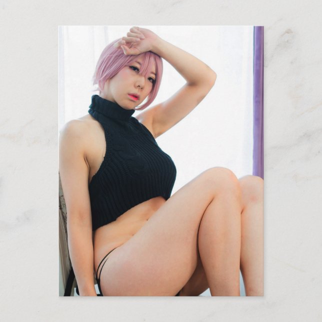 Postale Cosplay Anime Jolie Beauté Asiatique Photo Carte P (Devant)