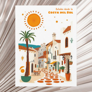 Postale Costa del Sol Espagne vacances méditerranéen Carte