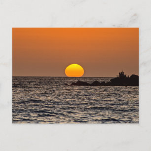 Postale Coucher de soleil à Paphos, Chypre (2532) Carte po