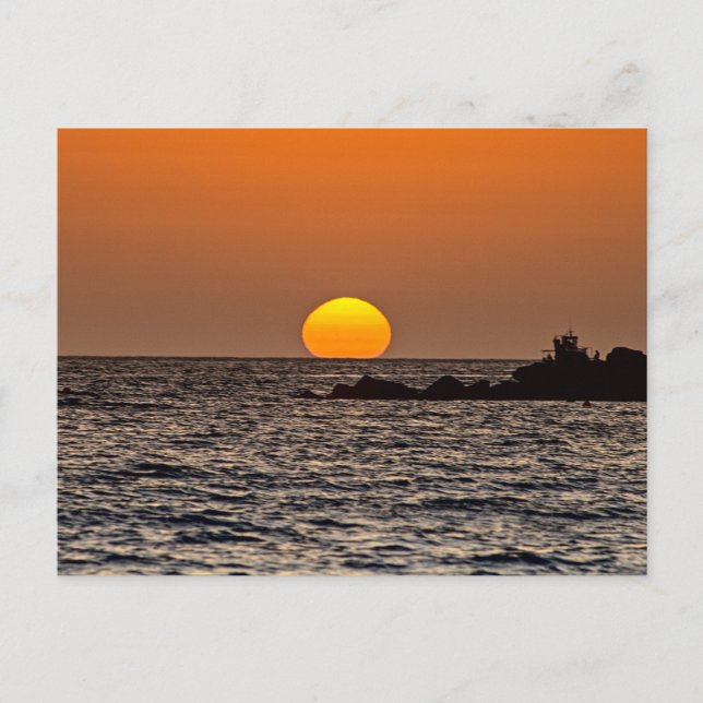 Postale Coucher de soleil à Paphos, Chypre (2532) Carte po (Devant)