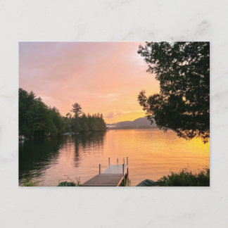 Postale Coucher de soleil d'Adirondack sur une carte posta