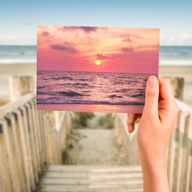 Postale Coucher de soleil tropical Naples, Floride Carte p (Sunset hues dance on Naples' shore, painting dreams in golden whispers.)
