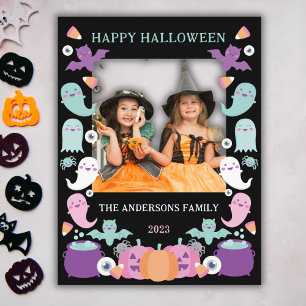 Postale Couleurs pastel mignonnes carte photo halloween
