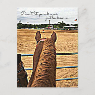 Postale Country Barrel Racer Cowgirl Motivation carte post