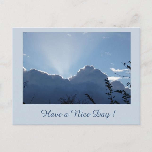 Postale Coupe De Nuages Silverlinants. Ayez une carte post (Devant)