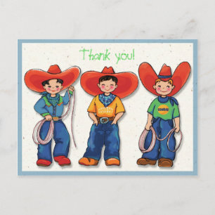 Postale Cowboy Merci ! Carte